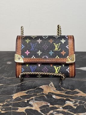 Louis Vuitton takashi murakami Porte-Monnaie compact trunk style walle